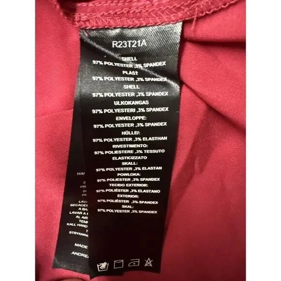 Andrea lyamah Red Vana Satin Button-Front Shirt.Saks Fifth Avenue. Sz S. NWT - Picture 8 of 13